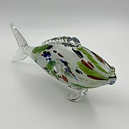Стеклянная скульптура "Рыбка" в гутной технике, Мурано, Италия, 1970-1990 гг.