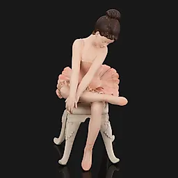 Статуэтка "Балерина в розовой пачке", композитный материал, роспись, Европа, 2000-2015 гг.