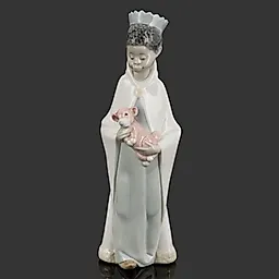 Фарфоровая статуэтка Lladro "Мальчик с мишкой" авторства Juan Huerta, Испания, 1990-2002 гг.