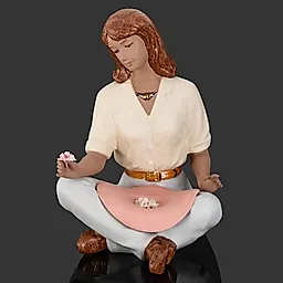 Статуэтка 'Девушка с цветами' из искусственного камня, Надаль, Испания, 2000-2010 гг.