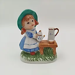 Статуэтка "Чаепитие" из композитного материала с росписью, Азия, 2000-2015 гг.