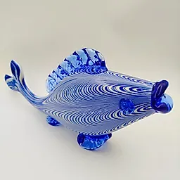 Стеклянная статуэтка "Рыба" в гутной технике, Западная Европа, 1970-1990 гг.