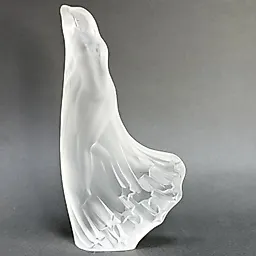 Стеклянная статуэтка Девушка в стиле Арт-деко, Г. Хоффманн, Чехия, 1930-е годы