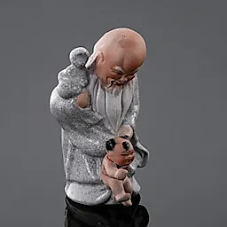 Статуэтка «Фукурокудзю с Карако» из керамики, Китай, 1950-1980 гг.