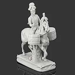 Фарфоровая статуэтка Барабанщик, серия Императорская гвардия Наполеона, Scheibe-Alsbach, Германия, 1950-1970