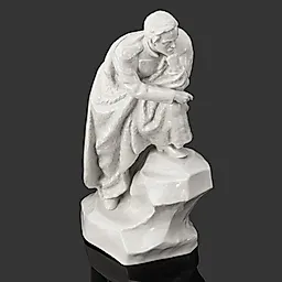 Фарфоровая скульптура «Лермонтов на скале» ЛФЗ, СССР, 1960-1970 гг.