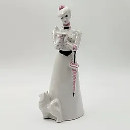 Фарфоровая статуэтка «Дама с собачкой» Бржезицкая, Дулёво, 1991