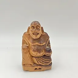 Статуэтка Будды из дерева с резьбой, Азия, 1970-1990 гг.