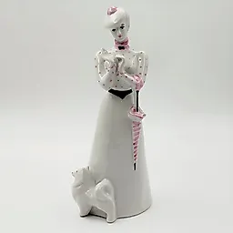 Фарфоровая статуэтка «Дама с собачкой», Дулёво, 1987 г.