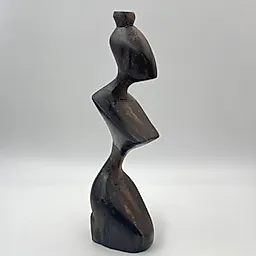 Деревянная статуэтка силуэт девушки, резьба, Африка, 1990-2010