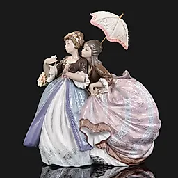Фарфоровая статуэтка Две сестры, Lladro, Испания, 1989-1990