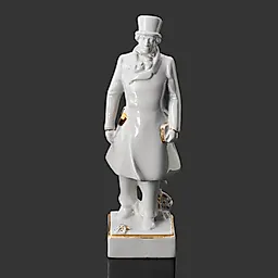 Статуэтка из фарфора «Пушкин на прогулке», скульптор Н.Я. Данько, ЛФЗ, СССР, 1949-1950