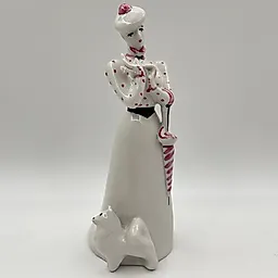 Фарфоровая статуэтка «Дама с собачкой» А.Д. Бржезицкая, Дулёво, 1996