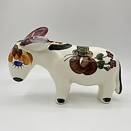 Статуэтка Ослик, фаянс, роспись, ЗиК Конаково, СССР, 1974-1991