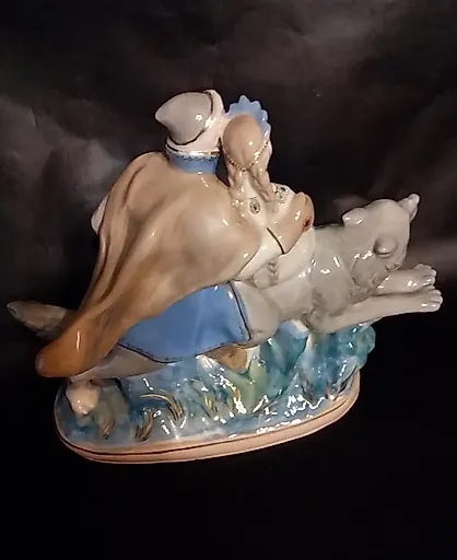 Фарфоровая статуэтка: Иван царевич на сером волке. Гжель - View 2