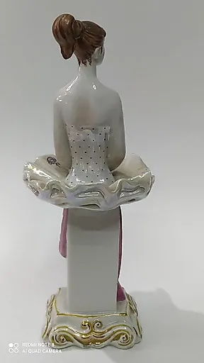 Фарфор скульптура Балерина с Зеркалом Киев СССР h - 28 см - View 2