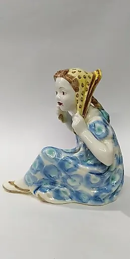 Фарфор СТАТУЭТКА ВЕТЕРОК ЗИК КОНАКОВО ПЕРИОД СССР 1960г h:25Х24 см - View 4