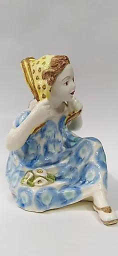 Фарфор СТАТУЭТКА ВЕТЕРОК ЗИК КОНАКОВО ПЕРИОД СССР 1960г h:25Х24 см - View 5