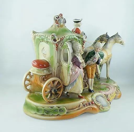 Фарфоровый вагон в стиле рококо - Два всадника - View 5