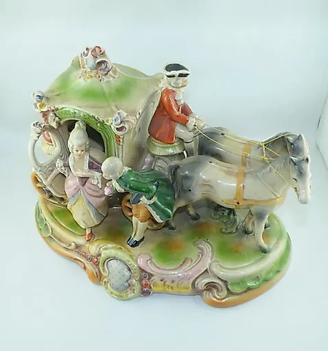 Фарфоровый вагон в стиле рококо - Два всадника - View 7