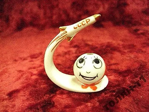 Фигура фарфор Коростень ракета спутник миниатюра - View 2