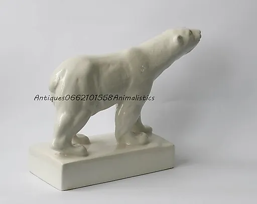 Фарфоровая статуэтка фарфор Большой Полярный медведь Józefów Польша - View 4