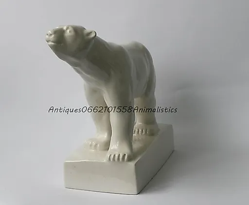 Фарфоровая статуэтка фарфор Большой Полярный медведь Józefów Польша - View 5