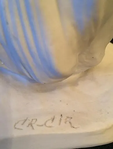 Статуэтка восточной танцовщицы. Бисквит Франция. Подпись: CR-CIR - View 6