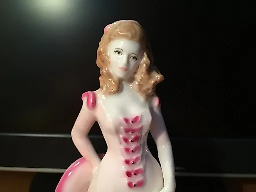 Девушка в розовом платье, обдуваемая ветром - View 2