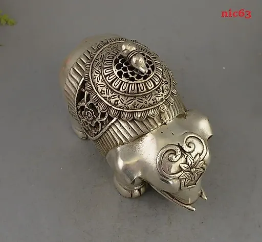 Курильница Слон тибетское серебро - View 4