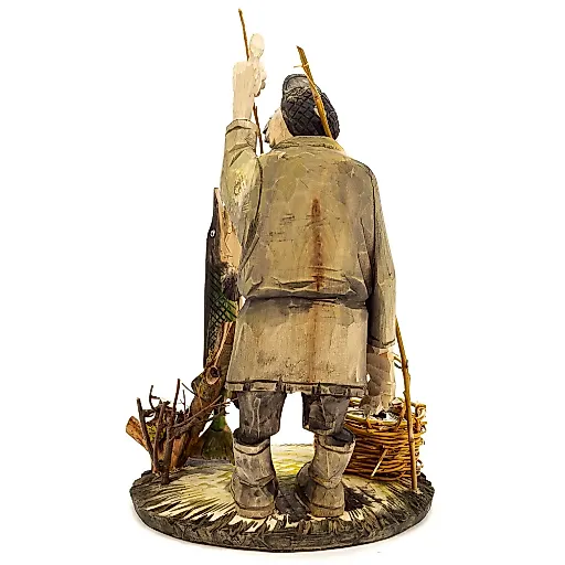 Резьба по дереву. Скульптура «Рыбак» - View 6