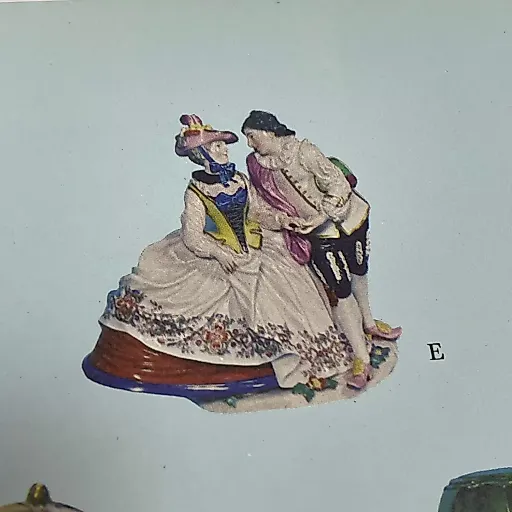 Скульптурная группа "Бельтрам и Коломбина" фарфор 1740 гг Германия - View 17