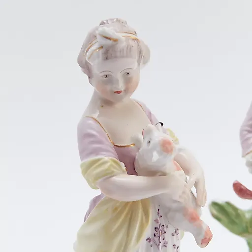 Антикварные парные статуэтки "Пастух" и "Пастушка" - View 4