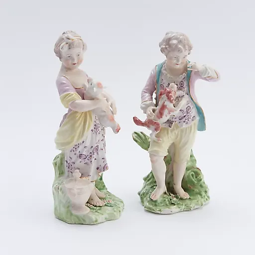 Антикварные парные статуэтки "Пастух" и "Пастушка" - View 3