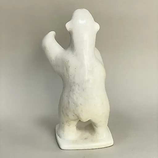 Мраморная статуэтка "Белый Медведь" Mark Nakoolak 1989г - View 3