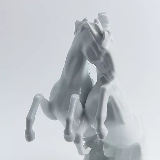 Скульптурная группа "Пара белых коней" - View 3