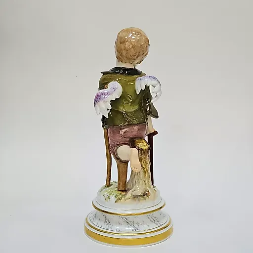 Фигурка Купидон в образе нищего модель Генриха Швабе 1830-1870 Германия. - View 4