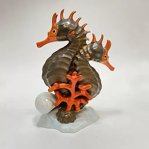 Фигурка редкая "Морские коньки с кораллами" Herend 1990 гг - View 2