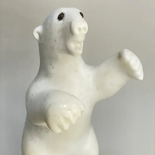 Мраморная статуэтка "Белый Медведь" Mark Nakoolak 1989г - View 5