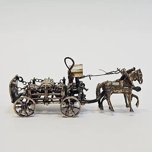 Миниатюра Повозка с кучером и 2 лошадьми - View 5
