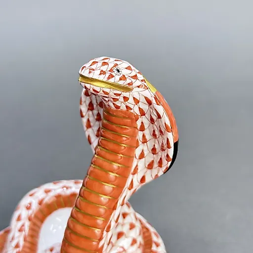 Фигурка фарфоровая Кобра лососевого цвета 1960-70 гг - View 5