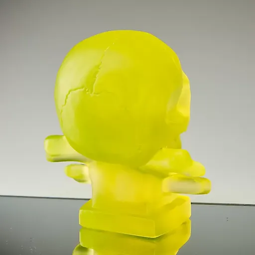 Фигурка Череп урановое стекло - View 6