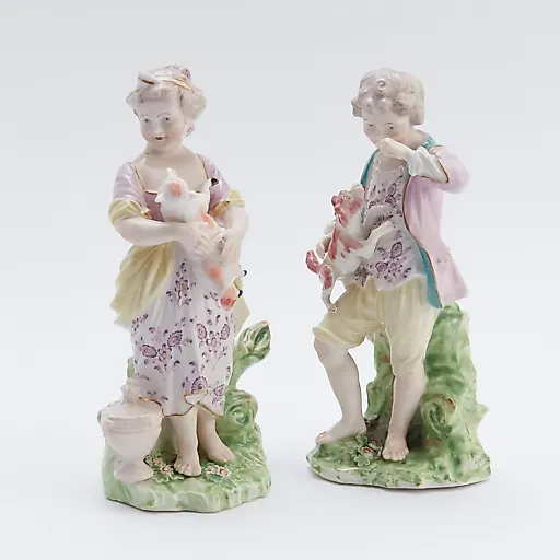 Антикварные парные статуэтки "Пастух" и "Пастушка" - View 2