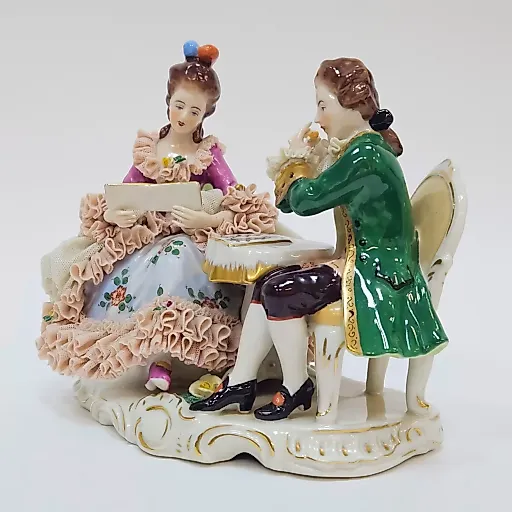 Фигурка урок музыки фабрика Марта Будич Дрезден 1950-1960 гг - View 2