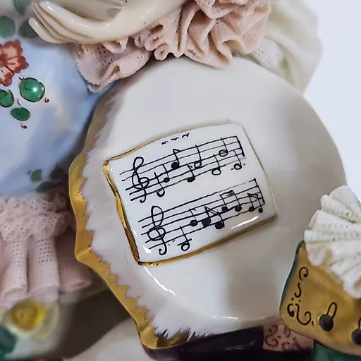 Фигурка урок музыки фабрика Марта Будич Дрезден 1950-1960 гг - View 4