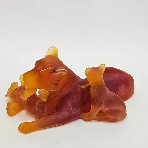 Скульптура Львица с львятами Daum - View 3