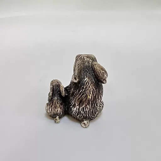 Фигурка серебро Зайчик и заяц - View 3