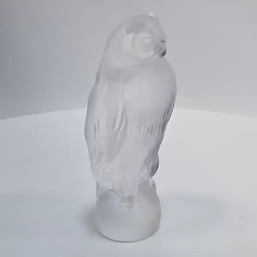 Стеклянная Статуэтка Ар Деко Сова Стеклянная Скульптура 1930-е Х.Хоффманн - View 4