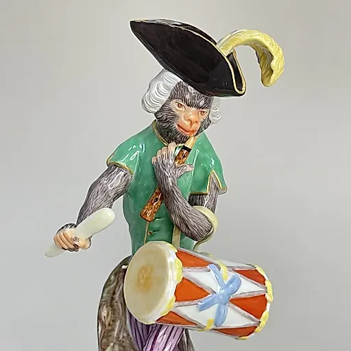 Лучшее предложение! Статуэтка "Обезьяна барабанщик" №14 в серии обезьяний оркестр 1991 г Германия - View 2