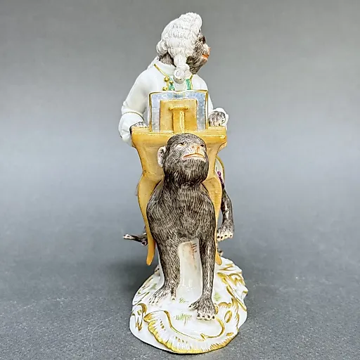 Статуэтка Обезьяна с клавесином верхом на обезьяне №19 в серии обезьяний оркестр Германия 1974 г - View 4